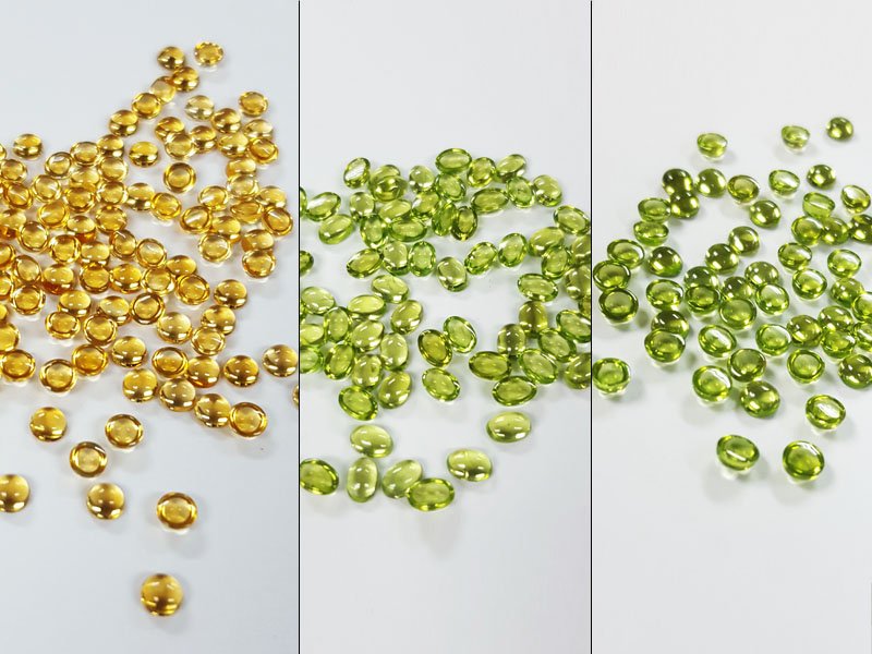 Citrine & Peridot Cabochon